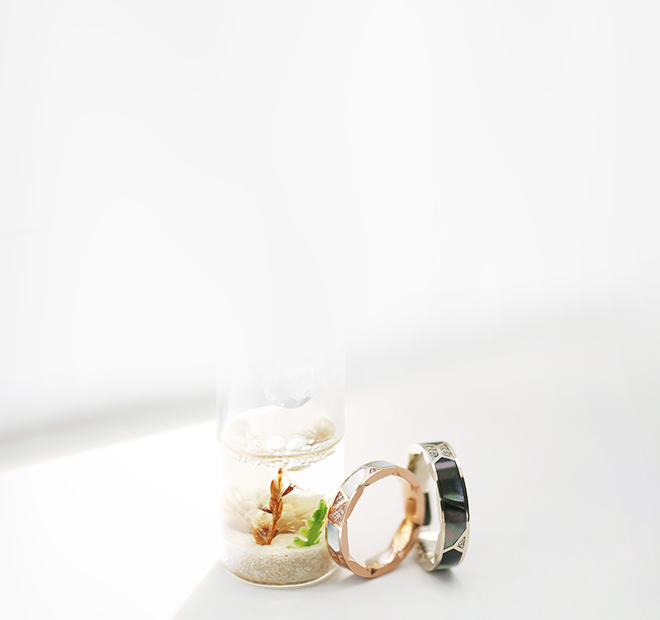 청담예물 쥬드주얼리 시그니처 웨딩밴드 자개 반지 디자인, 북두칠성 커플링